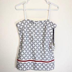 Cute Tank Top, Criss-Cross Chain Pattern
